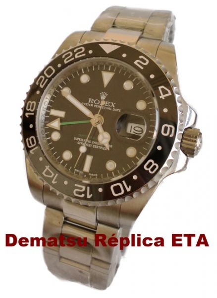 Réplica Rolex - ETA : Vidro em Safira- Maquiná Suiça- Autent